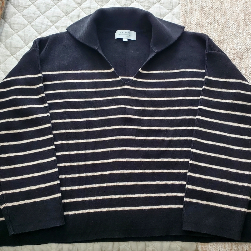 La Ligne Striped Sailor Sweater Size L